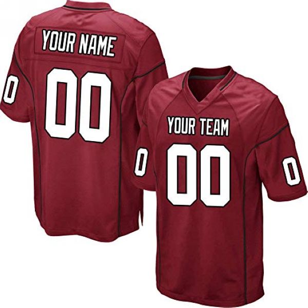 Custom Football Jersey Embroidered Your Names and Numbers – White/Red