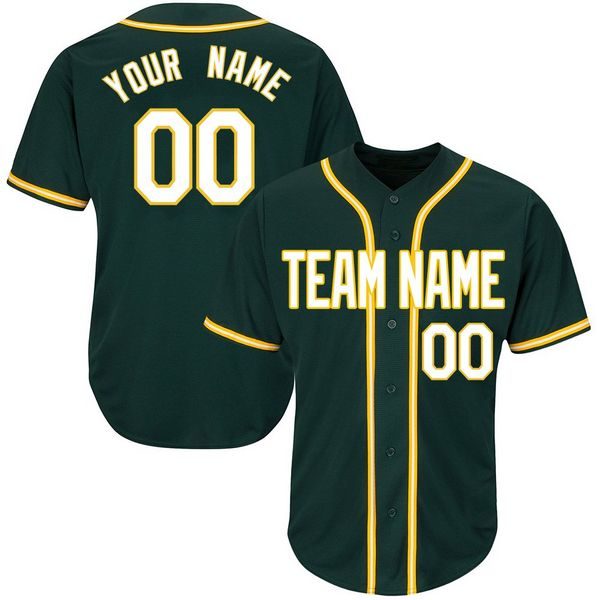 Custom Baseball Jersey Embroidered Your Names and Numbers – Green