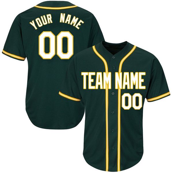 Custom Baseball Jersey Embroidered Your Names and Numbers – Green ...