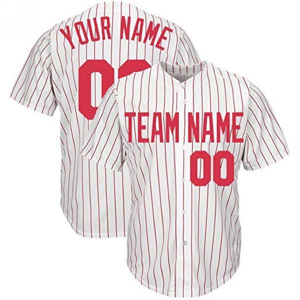 Custom Logo Name Number Black Pinstripe Baseball Jersey