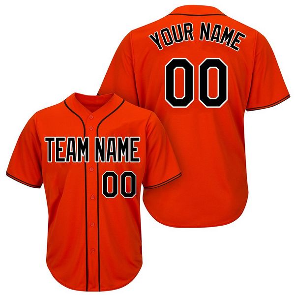 Custom Baseball Jersey Embroidered Your Names and Numbers – Orange