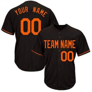 Custom Baseball Jersey Embroidered Your Names and Numbers – Black