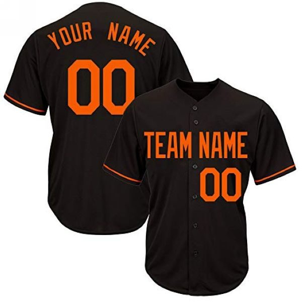 Custom Baseball Jersey Embroidered Your Names and Numbers – Black
