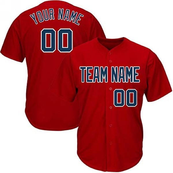 Custom Red Baseball Jersey