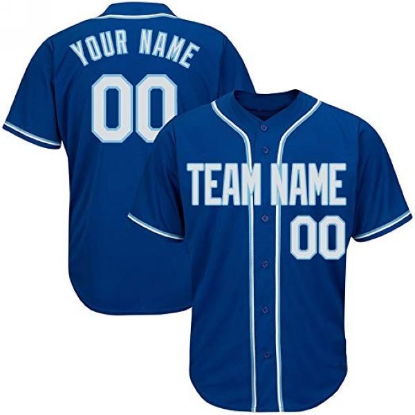 Custom Baseball Jersey Embroidered Your Names and Numbers – Royal