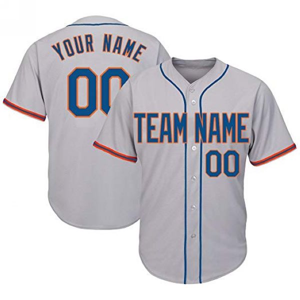 Custom Baseball Jersey Embroidered Your Names And Numbers Grayroyal