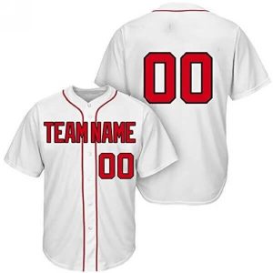 Custom Baseball Jersey Embroidered Your Names and Numbers – White/Red