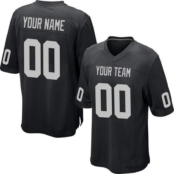 Custom Football Jersey Embroidered Your Names and Numbers – Black ...