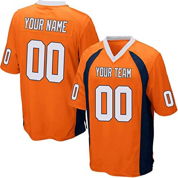 Denver Broncos Orange Custom Jersey