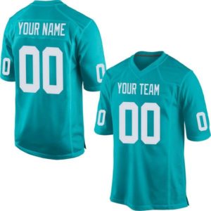 Custom Football Jersey Embroidered Your Names and Numbers – Aqua