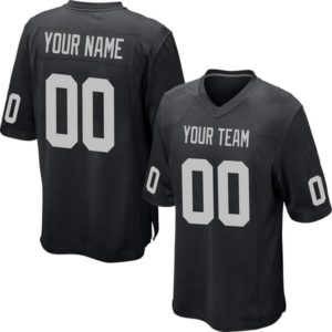 Custom Football Jersey Embroidered Your Names and Numbers – Black