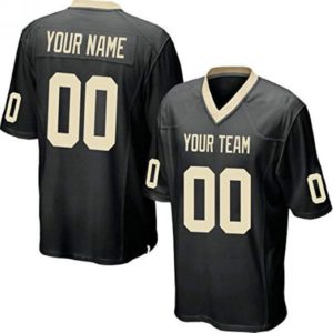 Custom Football Jersey Embroidered Your Names and Numbers – Black/Gold