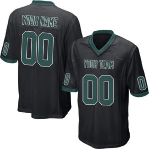 Custom Football Jersey Embroidered Your Names and Numbers – Black/Green