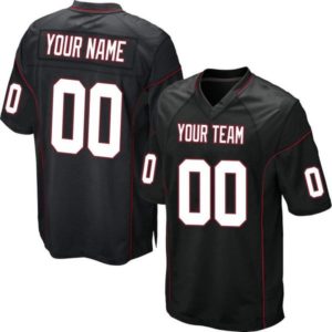 Custom Football Jersey Embroidered Your Names and Numbers – Black/Red