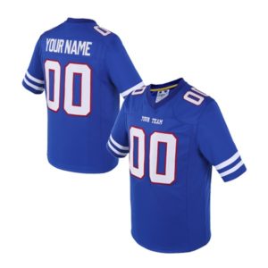 Custom Football Jersey Embroidered Your Names and Numbers – Blue/White
