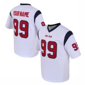 Custom Football Jersey Embroidered Your Names and Numbers – White/Blue/Red