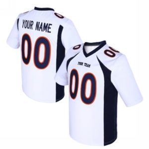 Custom Football Jersey Embroidered Your Names and Numbers – White/Navy