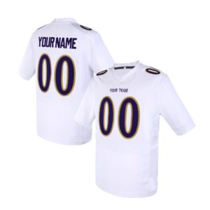 Custom Football Jersey Embroidered Your Names and Numbers – White/Purple