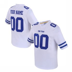 Custom Football Jersey Embroidered Your Names and Numbers – White/Royal
