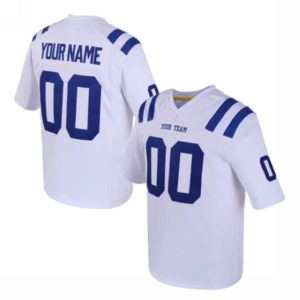 Custom Football Jersey Embroidered Your Names and Numbers – White/Royal Blue