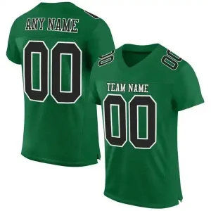Custom Football Jersey Embroidered Your Names and Numbers – Kelly Green
