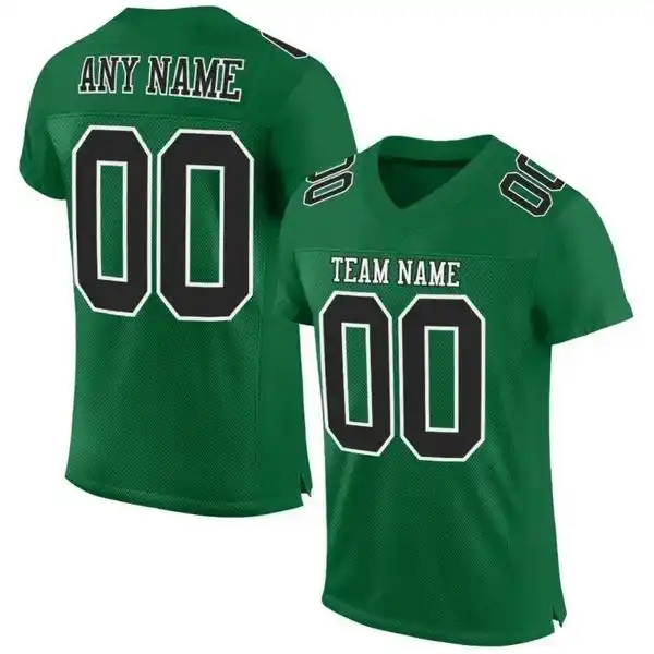 Custom Football Jersey Embroidered Your Names and Numbers – Kelly Green