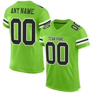 Custom Football Jersey Embroidered Your Names and Numbers – Neon Green