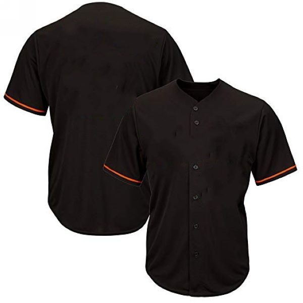 Youth & Adult Black Button Front Baseball Jersey