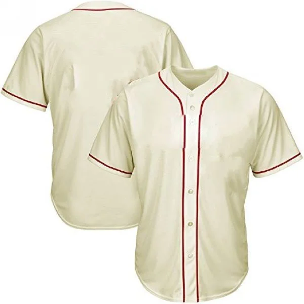 full button baseball jersey