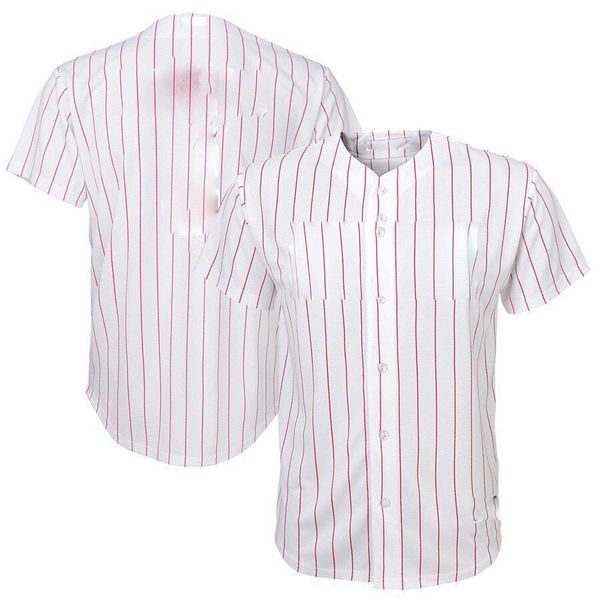 White Baseball Jersey With Red Stripe SVG PNG JPG Baseball 