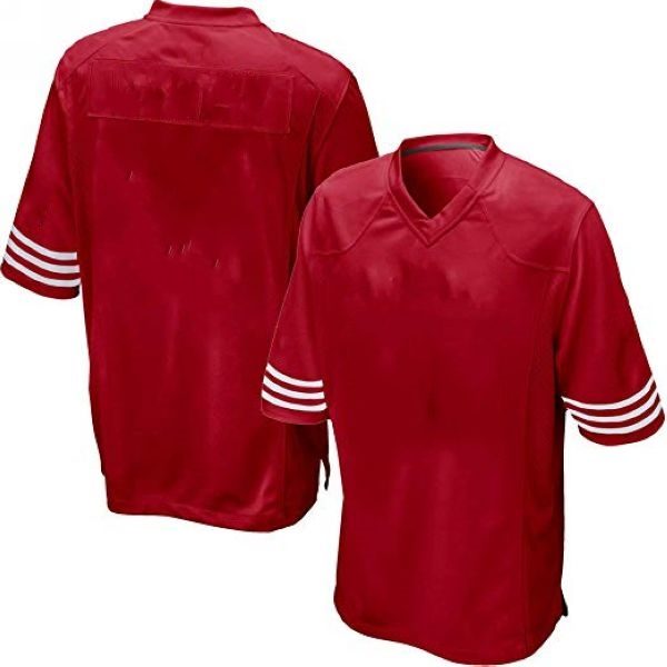 Youth & Adult Red Football Sleeve Stripe Jersey