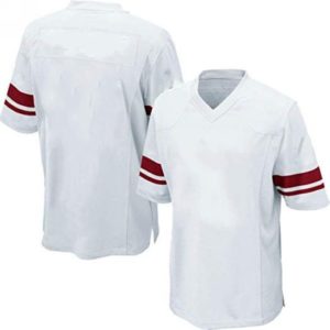 Youth & Adult White Football Sleeve Stripe Jersey