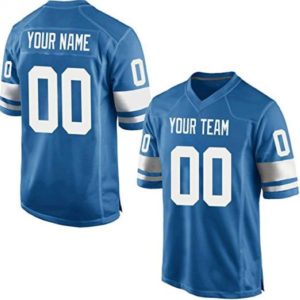Custom Football Jersey Embroidered Your Names and Numbers – Blue/Gray