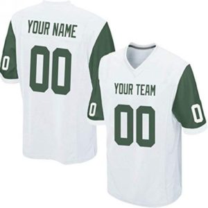 Custom Football Jersey Embroidered Your Names and Numbers – White/Green
