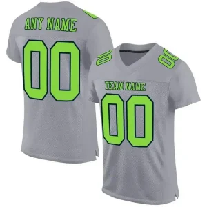 Custom Football Jersey Embroidered Your Names and Numbers – Gray