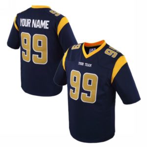 Custom Football Jersey Embroidered Your Names and Numbers – Navy/Gold