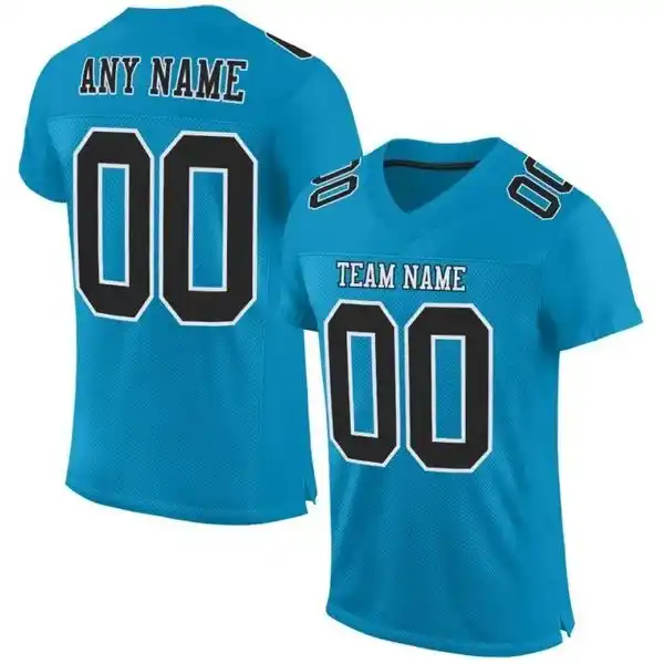 Custom Football Jersey Embroidered Your Names and Numbers – Panther Blue