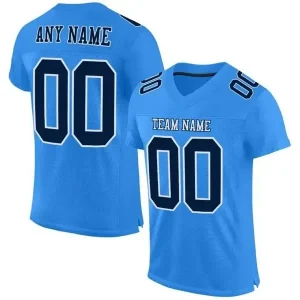 Custom Football Jersey Embroidered Your Names and Numbers – Powder Blue
