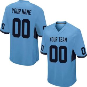 Custom Football Jersey Embroidered Your Names and Numbers – Light Blue