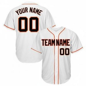 Custom Baseball Jersey Embroidered Your Names and Numbers – White/Black