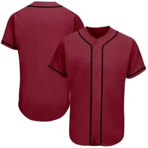 Youth & Adult Crimson Full Button Baseball Jersey
