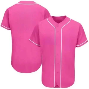 Youth & Adult Pink Full Button Baseball Jersey