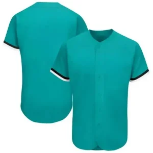 Youth & Adult Aqua Button Front Baseball Jersey
