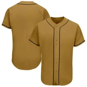 Youth & Adult Old Gold Full Button Baseball Jersey