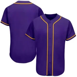 Youth & Adult Purple Full Button Baseball Jersey